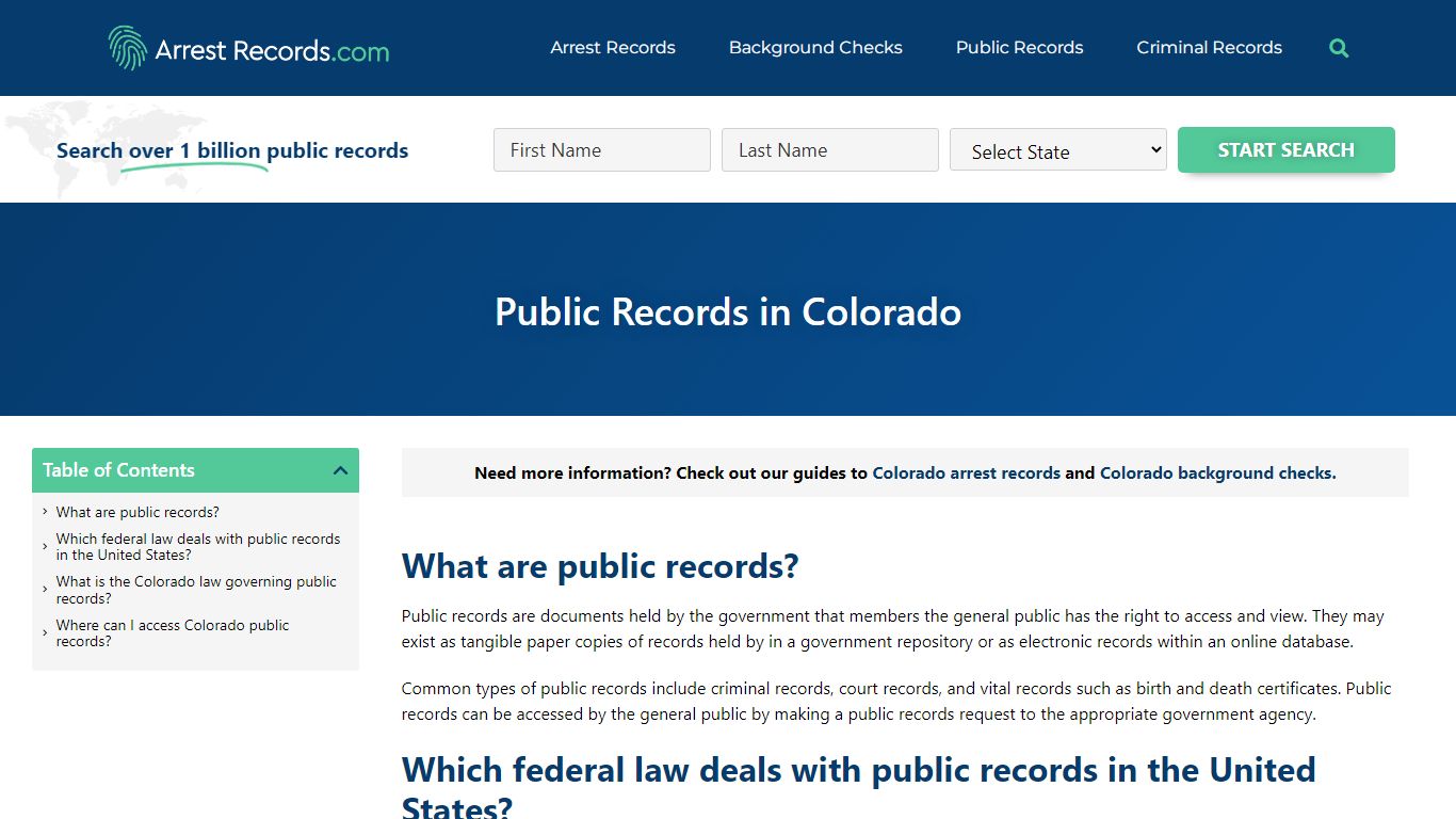 Colorado Public Records - Arrest Records.com